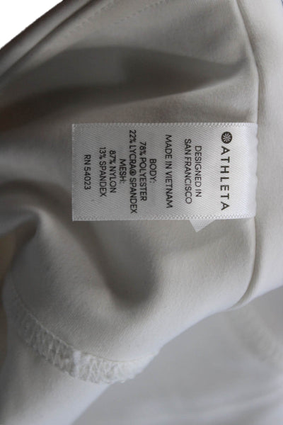Athleta Women Ankle Leggings White Polyester Solid Size XS