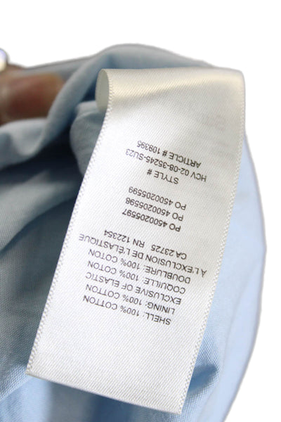 Sunday Best Women Sundress Blue Cotton Square Neck Sleeveless Short Size XS