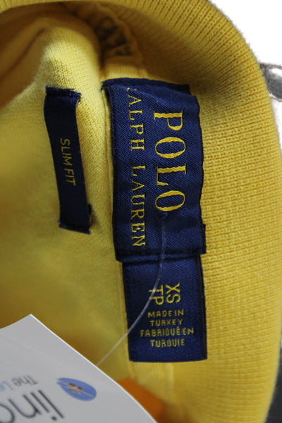 Polo Ralph Lauren Womens Polo Shirt Short Sleeve Yellow Cotton Blend Size XS
