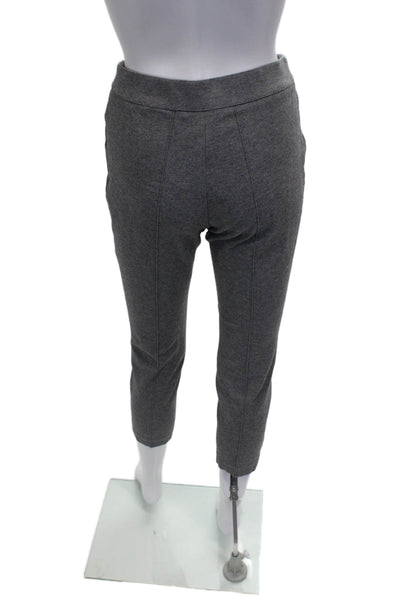 Akris Punto Womens Gray Capri Pants Polyester Button Closure Size 6