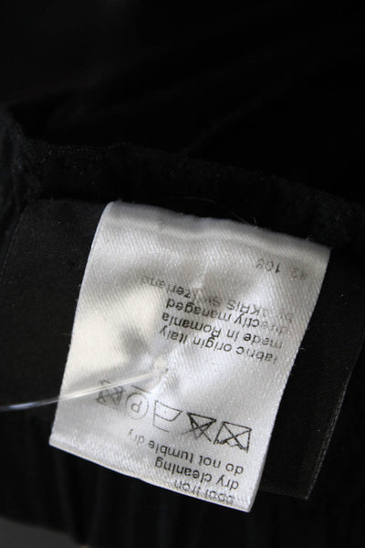 Akris Womens Cropped Pants Black Acetate Zip Solid Size 4