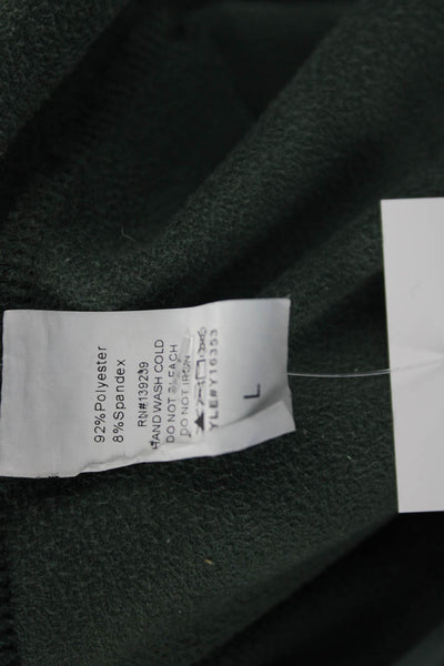 Do+Be Women Cardigan Green Polyester Long Sleeve Round Neck Solid Size L