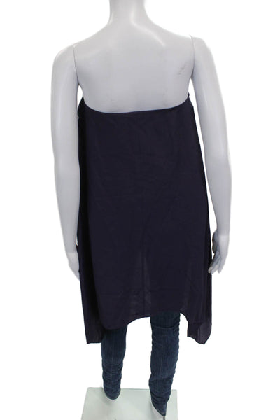 Halston Womens Purple Strapless Acetate Tunic Size 8