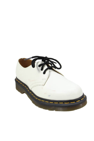 Dr. Martens Womens Lace Up Round Toe Leather Oxfords White Size 5