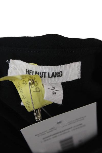 Helmut Lang Womens Tunic Black Viscose Collared Button-Up Long Sleeve Size S