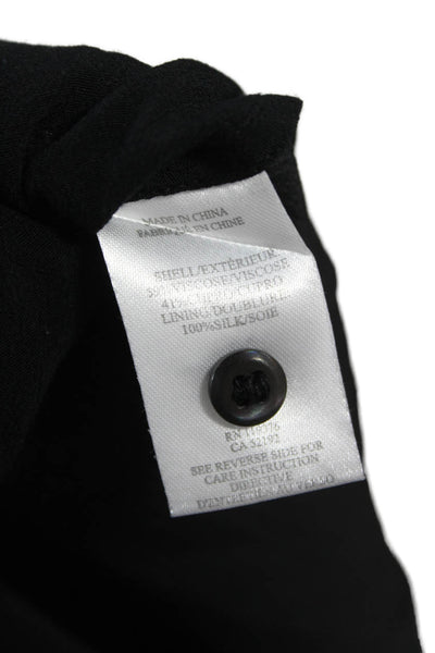 Helmut Lang Womens Tunic Black Viscose Collared Button-Up Long Sleeve Size S