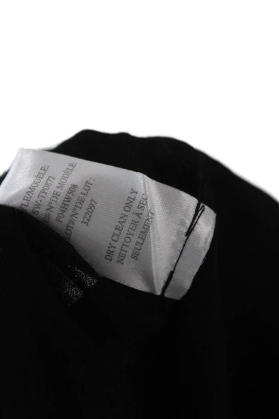 Helmut Lang Womens Tunic Black Viscose Collared Button-Up Long Sleeve Size S