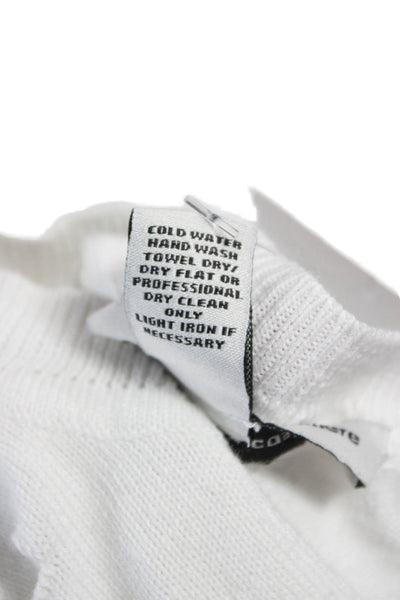 Cotton By Autumn Cashmere Women Pullover Crewneck Cotton Sweater White Size XS