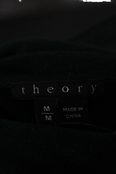 Theory Womens Wool Turtleneck Pullover Sweater Green Long Sleeve Size M