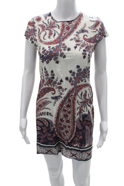Isabel Marant Etoile Women Multicolor Cotton Playsuit Short Sleeve Zip Size 36