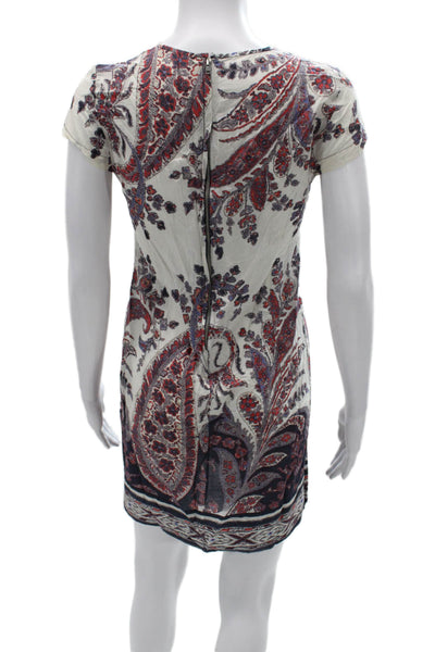 Isabel Marant Etoile Women Multicolor Cotton Playsuit Short Sleeve Zip Size 36