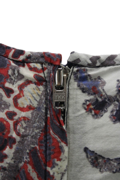 Isabel Marant Etoile Women Multicolor Cotton Playsuit Short Sleeve Zip Size 36