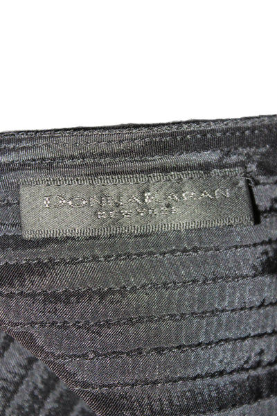 Donna Karan Womens Black Wool Bandage Midi Skirt Zip Closure Size S
