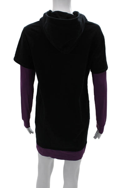 Kenzo Womens Black Cotton T Shirt Dress Crew Neck Short Sleeve Size S