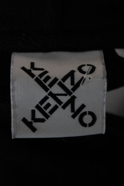 Kenzo Womens Black Cotton T Shirt Dress Crew Neck Short Sleeve Size S