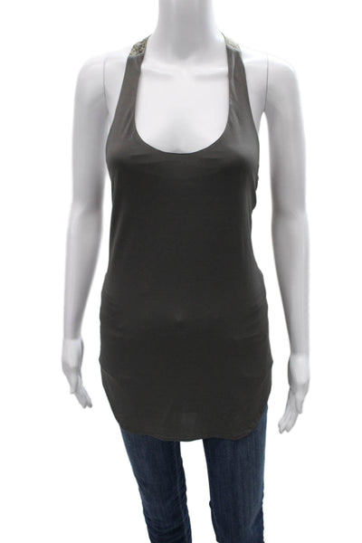 Rag & Bone Womens Tunic Sleeveless Scoop Neck Gray Acetate Solid Size M