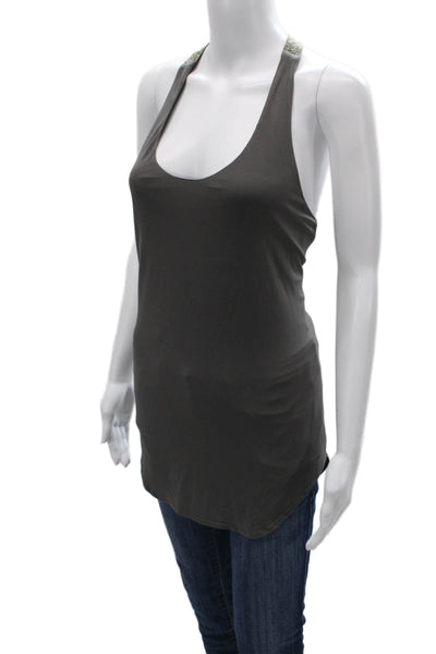 Rag & Bone Womens Tunic Sleeveless Scoop Neck Gray Acetate Solid Size M