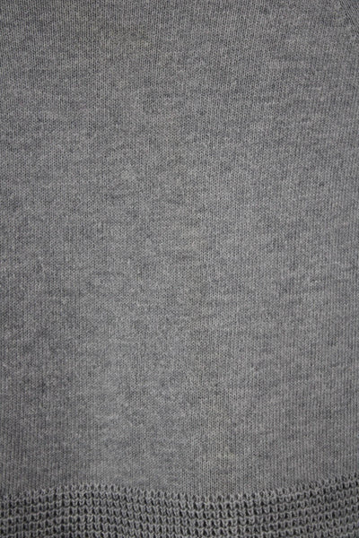 Cotton By Autumn Cashmere Womens Gray Cotton Boat Neck Pullover Sweater Size S