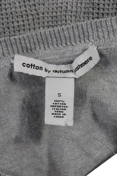 Cotton By Autumn Cashmere Womens Gray Cotton Boat Neck Pullover Sweater Size S