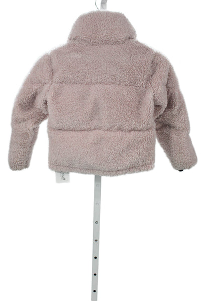 SAM Girls Long Sleeves Collared Snap Button Full Zip Coat Pink Size 6