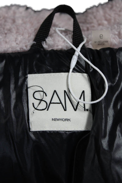 SAM Girls Long Sleeves Collared Snap Button Full Zip Coat Pink Size 6