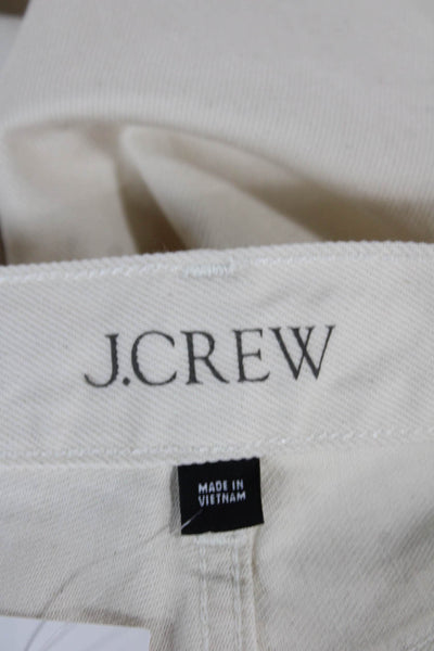 J Crew Women Cropped Ivory Jeans Size 29