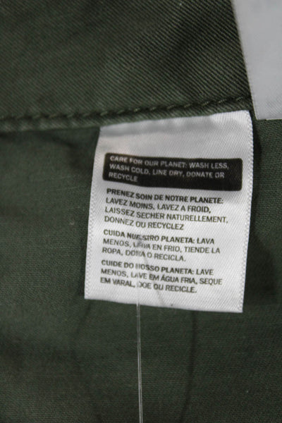 Levis Mens Cargo Pants Green Button Cotton Blend Size 29