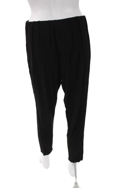 Elaine Kim Womens Harem Pants Black Rayon Pull On Solid Size M