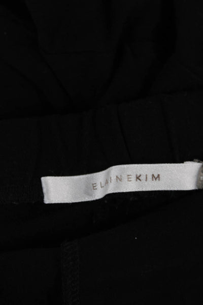 Elaine Kim Womens Harem Pants Black Rayon Pull On Solid Size M