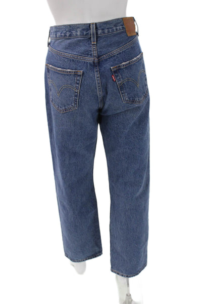 Levis Unisex Adults Tapered High Rise Blue Jeans Button Size 30