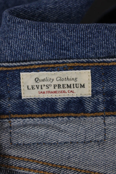 Levis Unisex Adults Tapered High Rise Blue Jeans Button Size 30