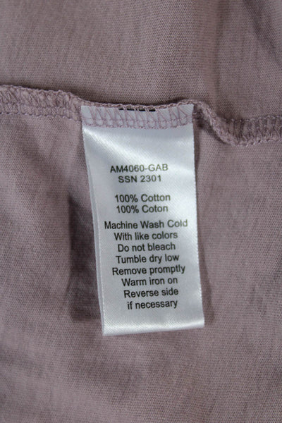 ATM Womens Basic Pink Cotton Crew Neck Short Sleeve T-Shirt Pullover Size S