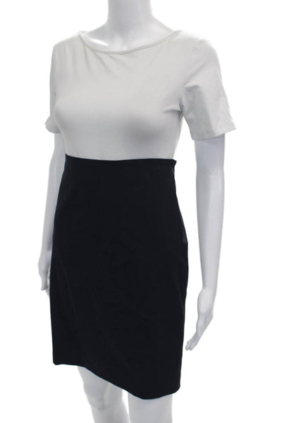 Elie Tahari Women Sheath Knee Length Wool Skirt White Zip Size 12