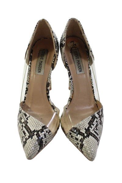 Steve Madden Women's Pointed Toe Snake Print Pumps Shoes Size 7