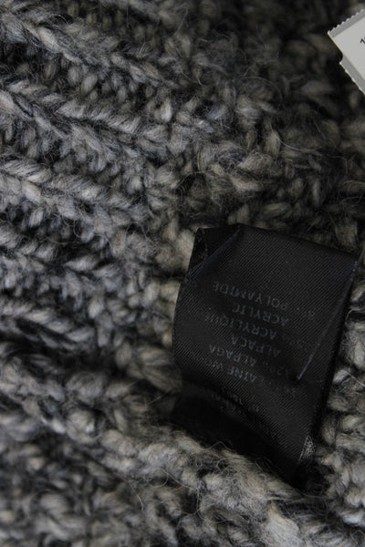 Isabel Marant Etoile Womens Alpaca Geometric Crewneck Pullover Gray Size 36