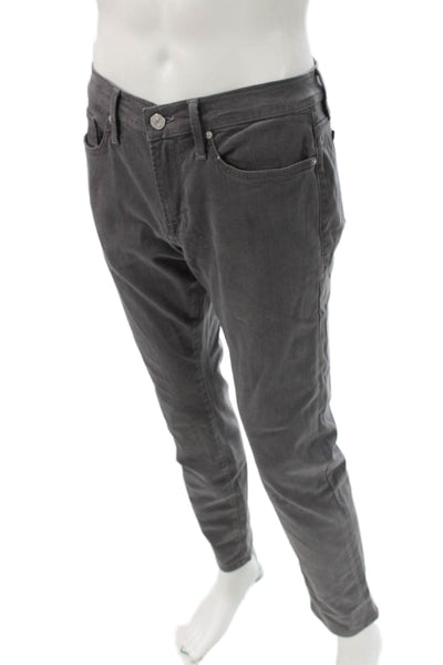 Frame Mens Skinny Jeans Gray Rayon Button Size 32