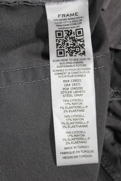 Frame Mens Skinny Jeans Gray Rayon Button Size 32