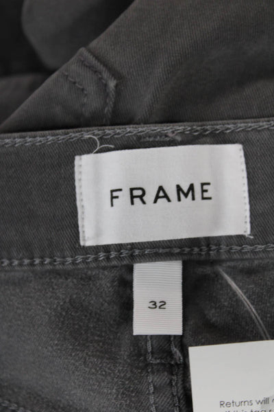 Frame Mens Skinny Jeans Gray Rayon Button Size 32