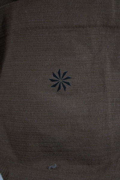 Athleta Womens Basic Sleeveless Tank Brown Polyester Crew Neck Solid Size S