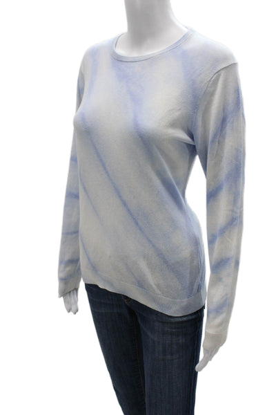 Scott & Scott London Women Blue Striped Cotton Pullover Sweater Size M