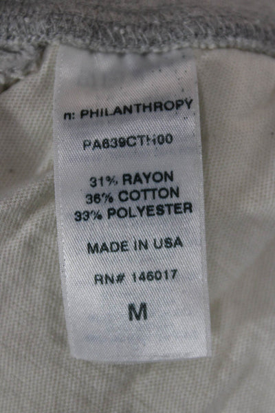 Philanthropy Womens Rayon Drawstring Sweatpants Gray 24 Inseam Size M