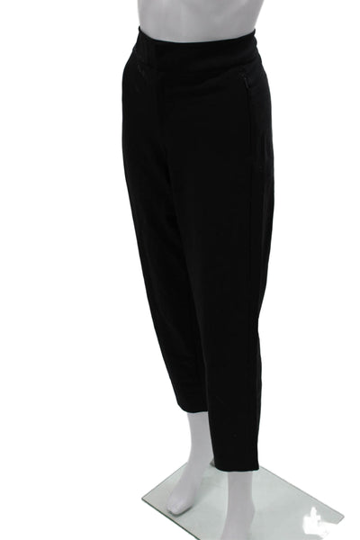 Athleta Womens Skinny Pants Black Nylon Zip 27 Inseam Size 6