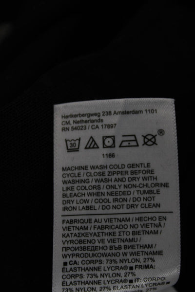 Athleta Womens Skinny Pants Black Nylon Zip 27 Inseam Size 6