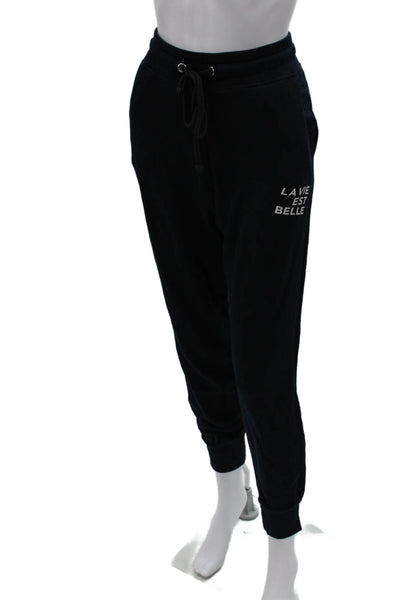 Sundry Women Jogger Pants Black Modal Drawstring Inseam 29 Size 1