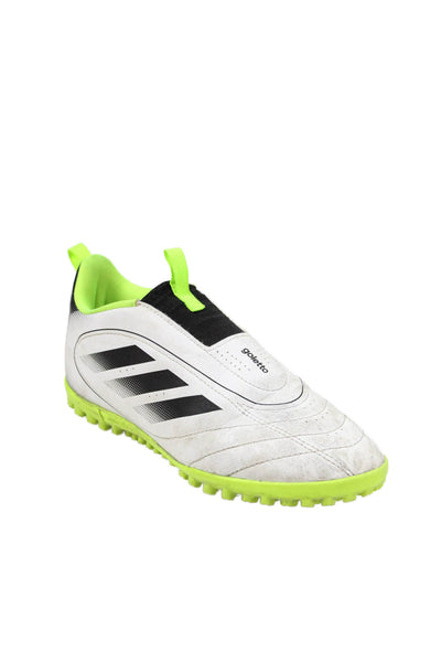 Adidas Unisex Kids Leather Slip On Soccer Cleats White Size 6