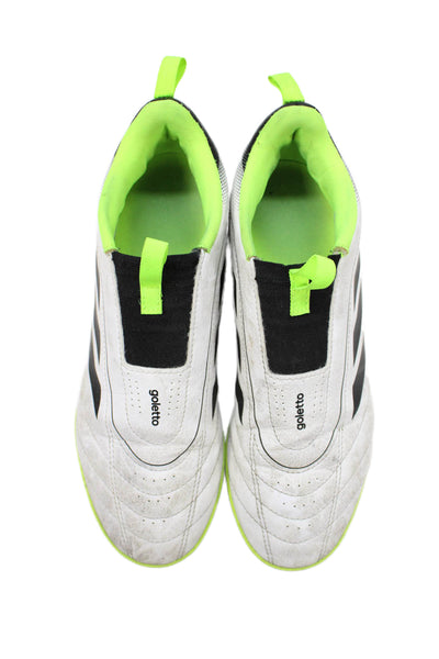 Adidas Unisex Kids Leather Slip On Soccer Cleats White Size 6