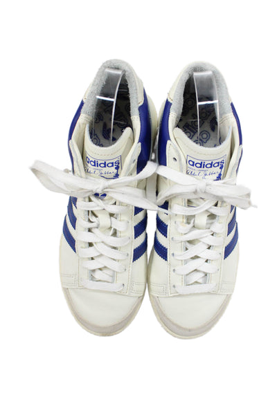 Adidas Womens Leather High Top Sneakers White Size 6.5