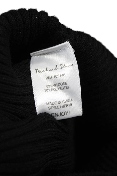 Michael Stars Women Black V-Neck Basic 3/4 Sleeve Viscose T-Shirt Size XS