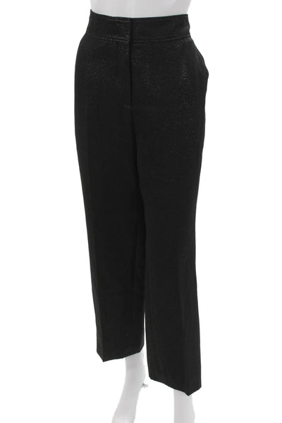 Akris Punto Womens Dress Pants Black Cotton Zip Solid Size 12