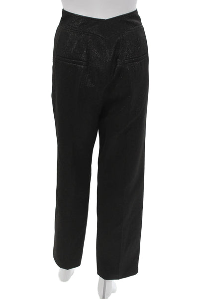 Akris Punto Womens Dress Pants Black Cotton Zip Solid Size 12